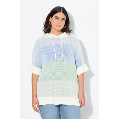 Pull à larges rayures et capuche ULLA POPKEN