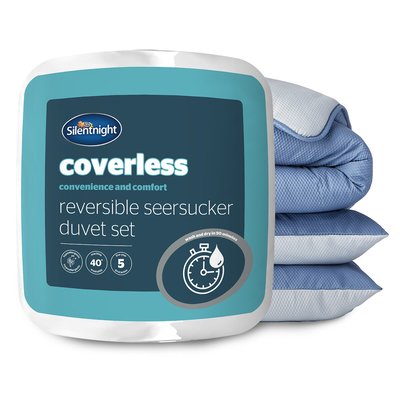 Seersucker Coverless 10.5 Tog Duvet and Pillowcase Set SILENTNIGHT