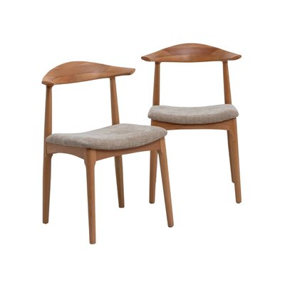 Lot de 2 chaises en bois d'hêtre ALINE MADE IN MEUBLES 