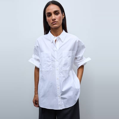 Chemise unie avec manches longues en coton BIO GOTS MONOPRIX