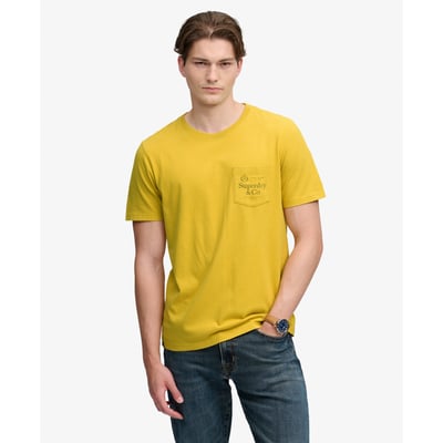 T-shirt Company Logo Poche Coupe Décontractée SUPERDRY