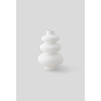 Vase ondulé, 19.5x19.5x29cm, en céramique MONOPRIX