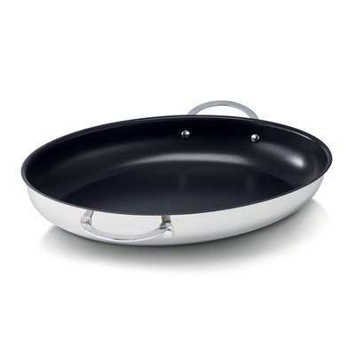 Poêle à poisson avec double poignée 37x25 cm  en inox antiadhésif BEKA