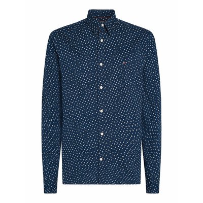 Chemise droite popeline à motifs TOMMY HILFIGER