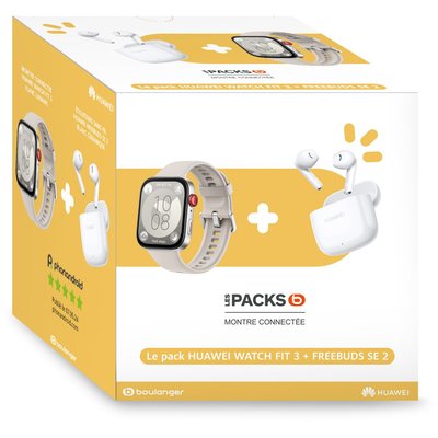 Montre connectée Pack Watch Fit 3 Crème + buds SE 2Blanc HUAWEI