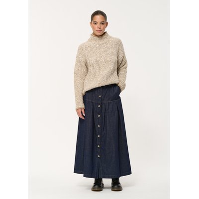 Jupe longue en denim souple taille haute HUMILITY