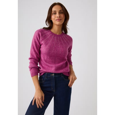 Pull maille ajourée et strass Thermolactyl DAMART