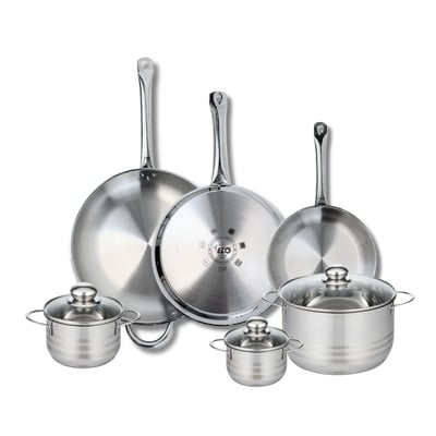 3 poêles 24/28/32cm + 3 faitouts 12/14/20cm PROFI BRILLANT ELO