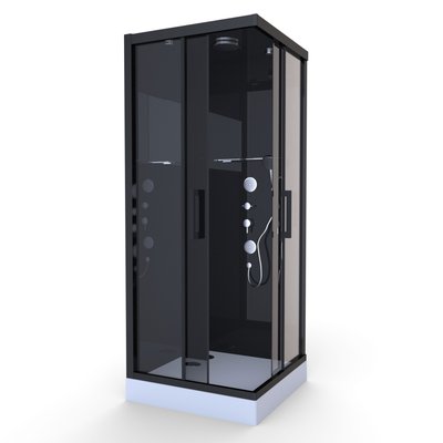Cabine de Douche Black Mirror Carrée HOME MAISON