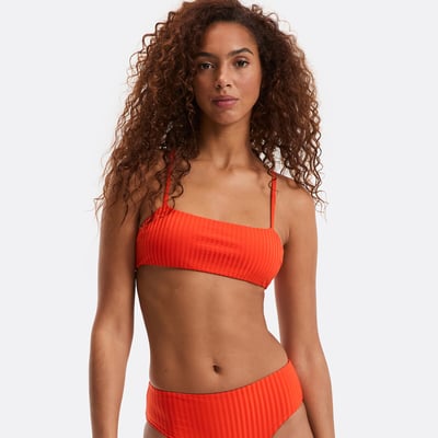 Signatures Helena flat rib knit bralette bikini top LA REDOUTE COLLECTIONS