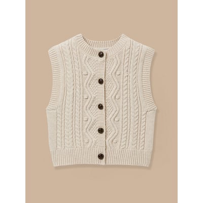 Cardigan torsadé sans manches CYRILLUS