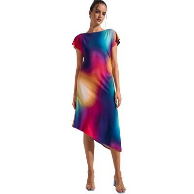 Robe estivale asymétrique manches courtes Olympia LISCA