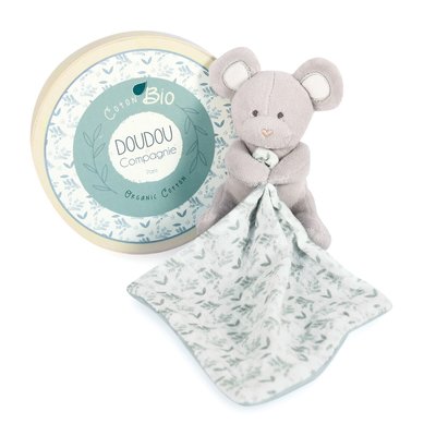 Souris petit modèle avec doudou 15 cm bio DOUDOU ET COMPAGNIE