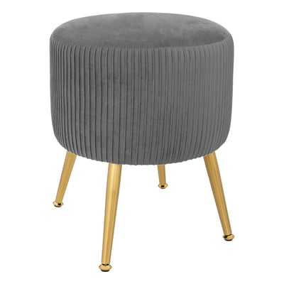 Tabouret en velours plissé SOLARO ATMOSPHERA