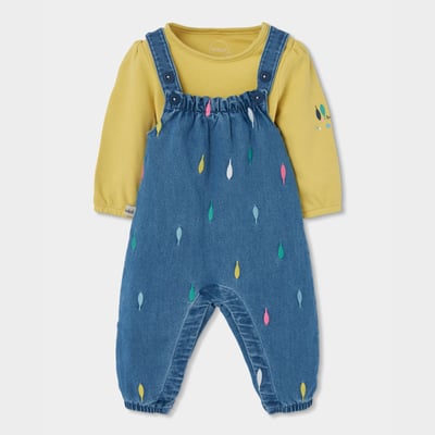 Ensemble bébé imprimé feuilles BOBOLI