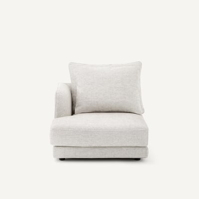 Demi-canapé gauche, modulable en coton recyclé, TIBERIO AM.PM