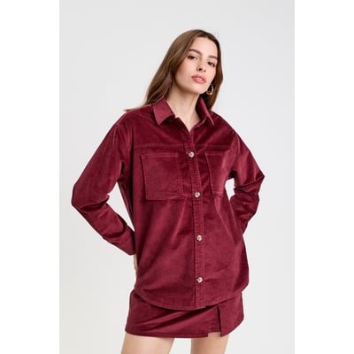 Chemise oversize en velours CACHE CACHE