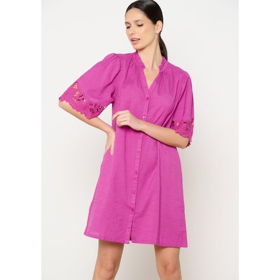 Robe chemise détails ajourés LOLALIZA