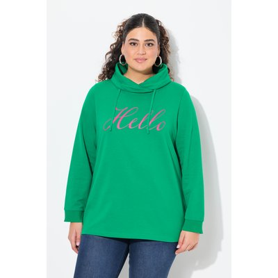Sweat à col montant. Message HELLO. Coupe ULLA POPKEN
