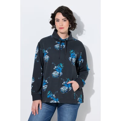 Sweat-shirt à fleurs, coupe évasée ULLA POPKEN