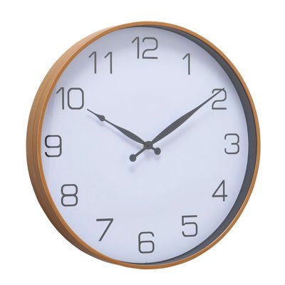 Horloge murale couleur bois 50x50x6cm WADIGA