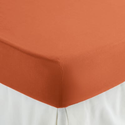 Drap housse en percale de coton, 80 fils, bonnet 35 cm, Scenario LA REDOUTE INTERIEURS