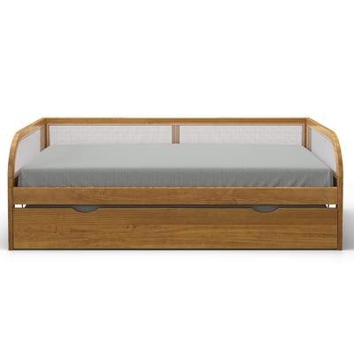 Pack lit enfant gigogne avec matelas Bois massif  LAYA AKITEN RETAIL