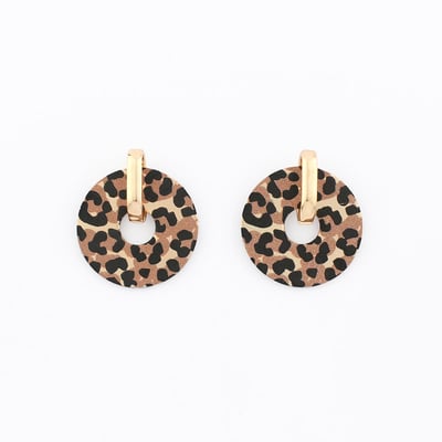 Boucles d'oreilles rondes Balagane imprimé léopard BALABOOSTE