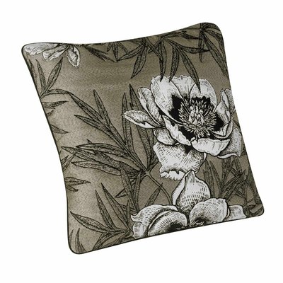 Coussin passepoilé aux impressions florales LINDER