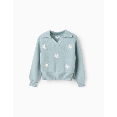 Pull en Maille avec Broderies de Fleurs ZIPPY
