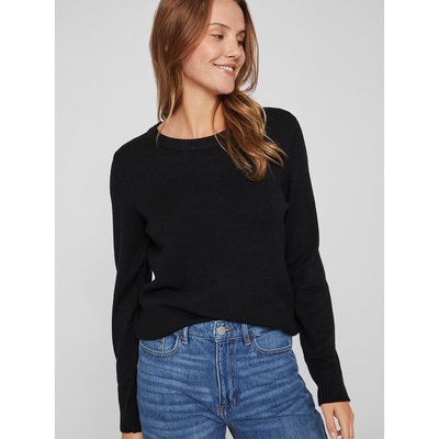 Fine Knit Jumper with Crew Neck VILA