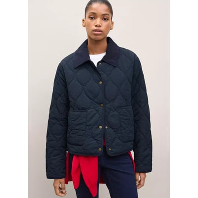Veste matelassée détails velours côtelé MANGO TEEN