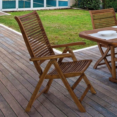 Fauteuil de jardin en acacia inclinable - CANCALE HELLIN, DEPUIS 1862
