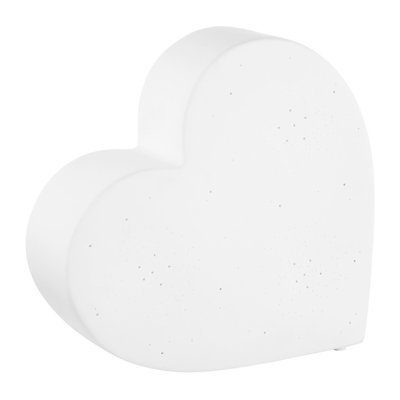 Kids White Ceramic Heart Night Light SO'HOME