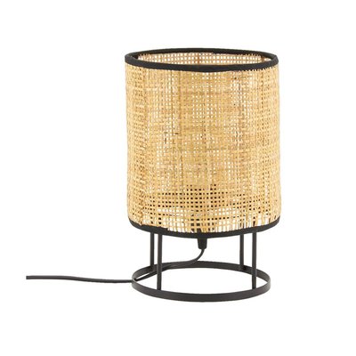 Lampe de chevet ronde en métal et cannage (Lot de 2) AUBRY GASPARD
