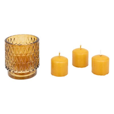 Coffret photophore et 4 bougies OUDY ATMOSPHERA