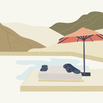 Tableau Mural Piscine D'été ILLUSTRATION CEANOTHE