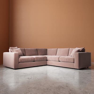 Althaea Crushed Velvet Corner Sofa SWOON