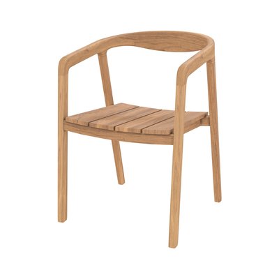 Chaise de jardin en bois de teck massif (à l'unité) - KORA RENDEZ-VOUS DÉCO