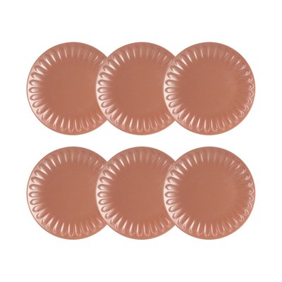 Lot de 6 assiettes plates en faïence 27cm, BISTROT NOVASTYL