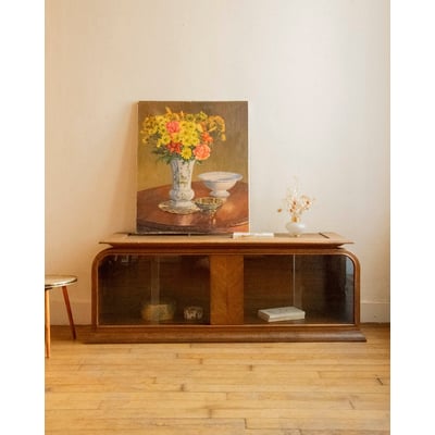 Enfilade basse en bois massif Margaret N°470 - Bon état DEBONGOUT