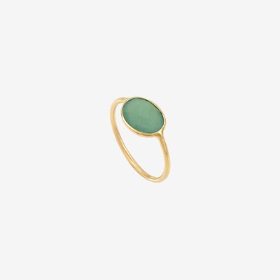 Bague serti pm aventurine n°54 CAROLINE NAJMAN