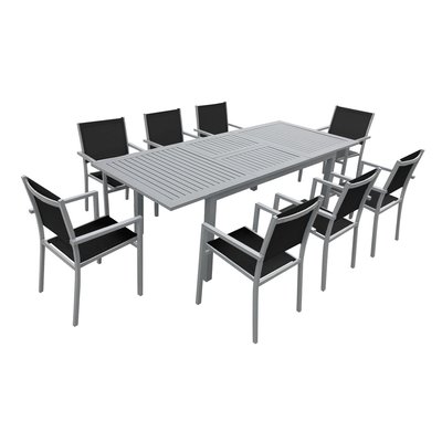 Salon de jardin, extensible, 8 places, CAPRI HAPPY GARDEN