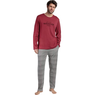 Pyjama pantalon top manches longues Houndstooth ADMAS