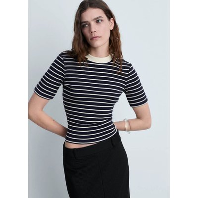 T-shirt coton à rayures MANGO