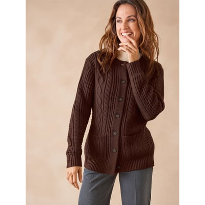 Cardigan maille torsadée DAXON