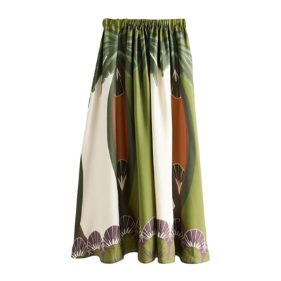 Jupe longue plissée en satin NEXT