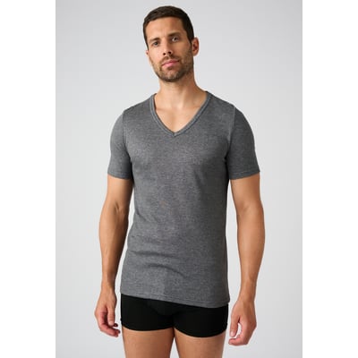 T-shirt Manches Courtes Double Face Col V DAMART