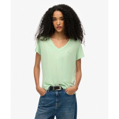 T-shirt uni col V SUPERDRY