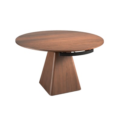 Table à manger à rallonge ronde noyer ANGEL CERDA